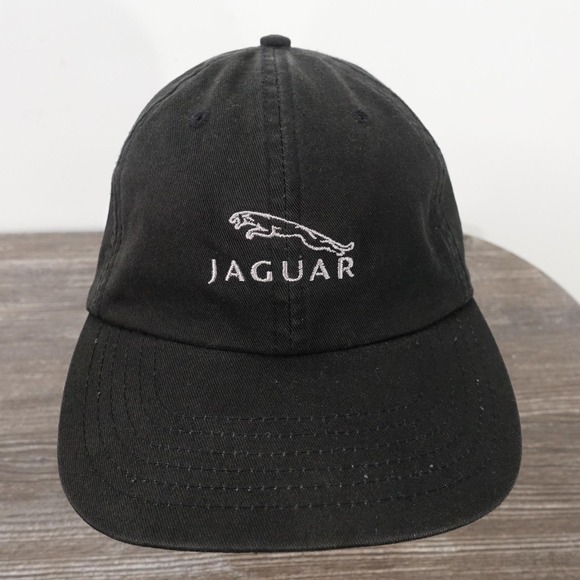 Jaguar Hat Cap Baseball Strap Back One Size Black Twill Cars Adjustable Vintage